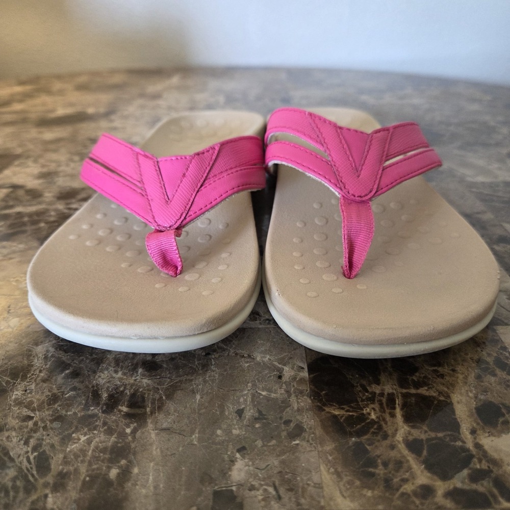 Vionic sz 7.5 WIDE Yoko pink sandals thong flip flops casual comfort summer - Picture 4 of 11